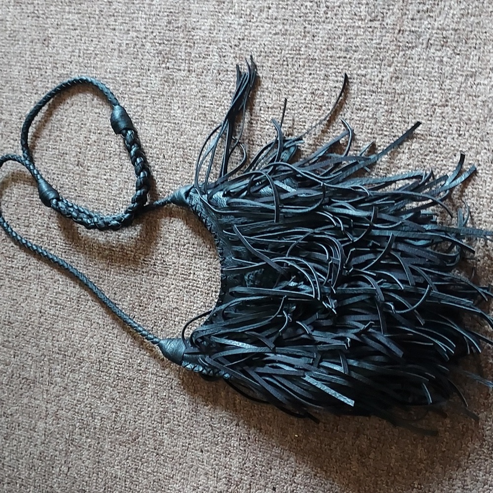 LEATHER PURSE with Fringes